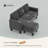Modern Dark Gray Sectionals, Luxe Corduroy Fabric, Space-saving Design