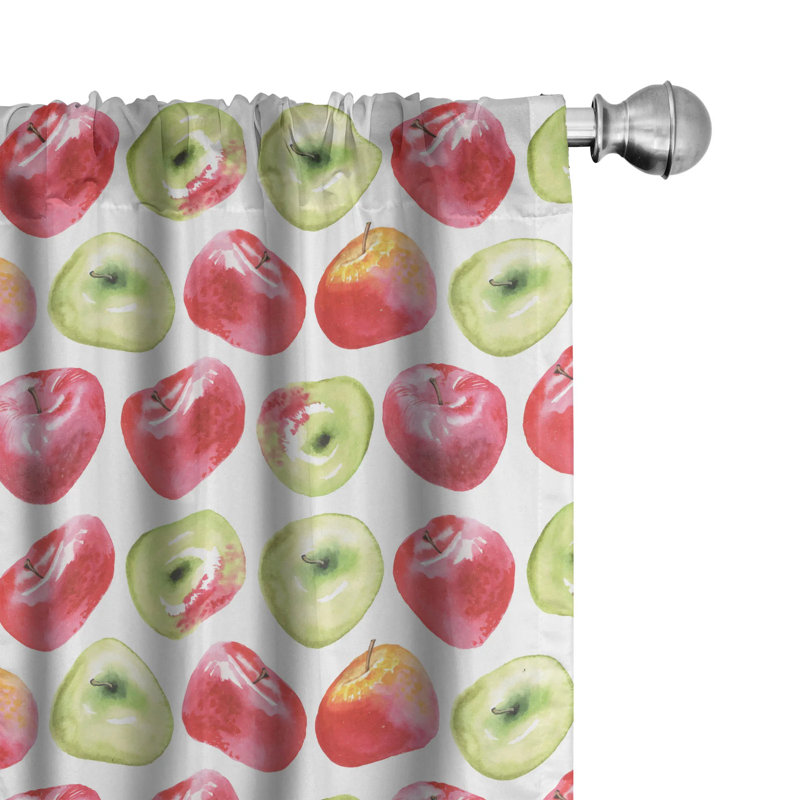 Apple Semi-Sheer Rod Pocket Sliding Panel, 28" x 63"
