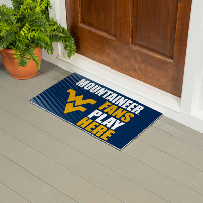 West Virginia University Fan PVC Mat, 28"x16"