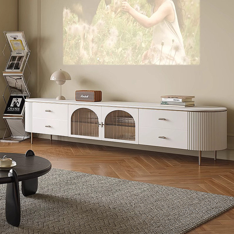 Armoire de rangement moderne et minimaliste pour meuble télé, H 19,29 po x L 77,56 po x l 14,57 po