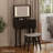 Solid Wood Makeup Vanity with Flip Top Mirror & 3 Adjustable Lighting Modes, Simple Leg Installation-295864719