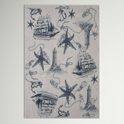 Tapis bleu / gris Strood