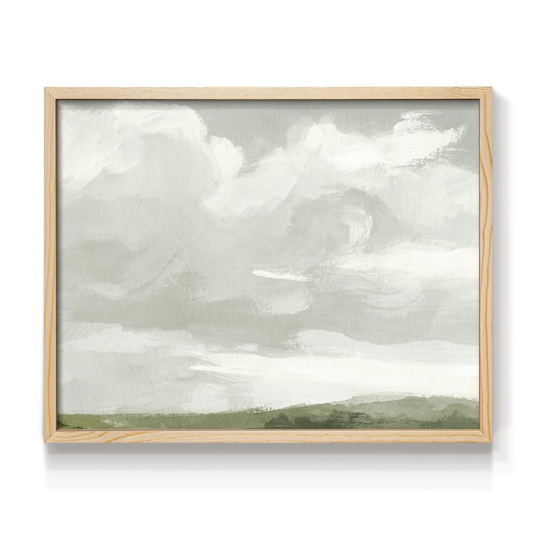 Gris pierre ciel III - impression encadrée - réarmable, H 16 po x l 20 po, Naturel