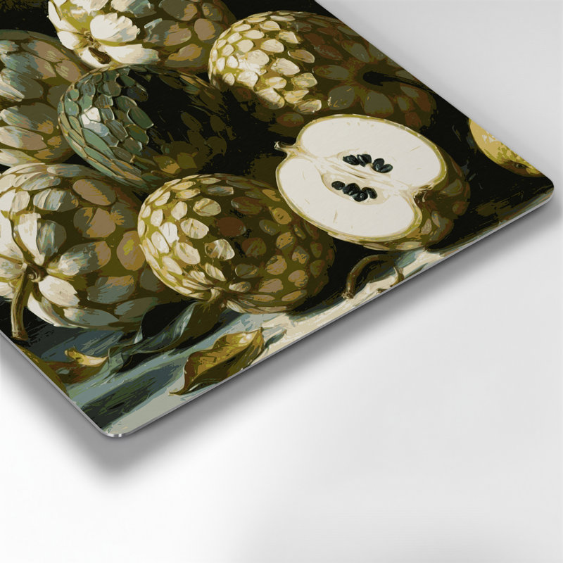 «Fruit Cherimoya Brown», art mural en métal, H 8 po x l 8 po