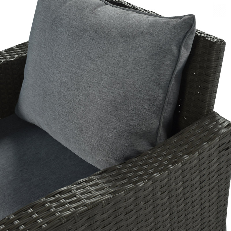Ensemble de sièges de 6 pièces avec coussins, Grey