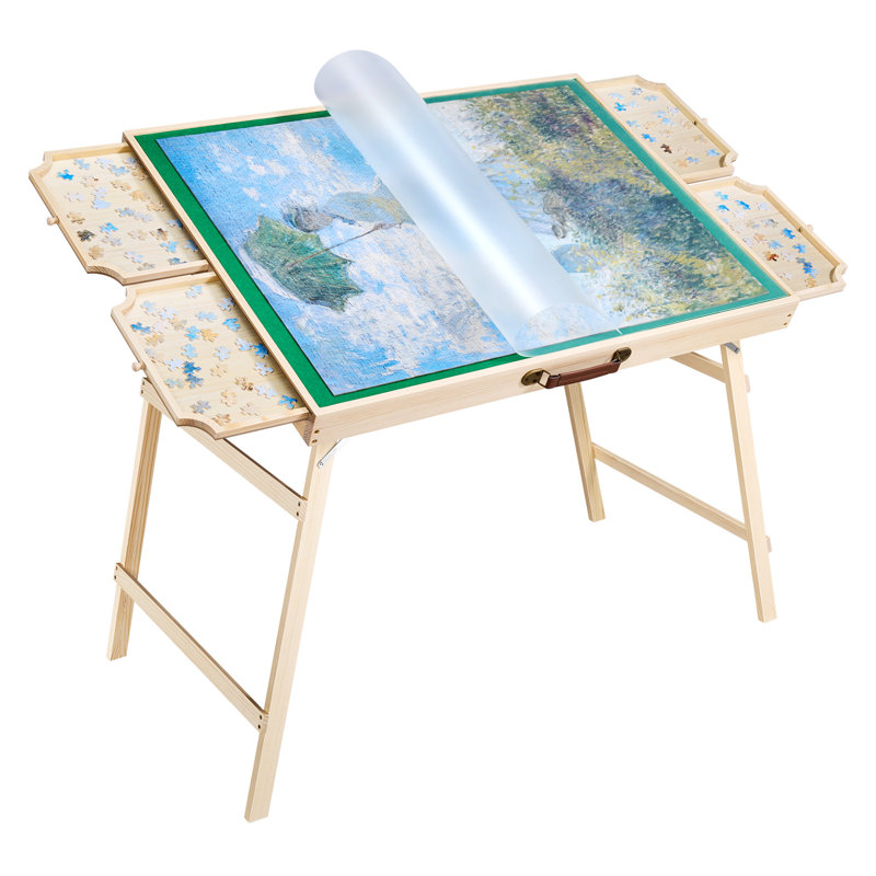 VEVOR 1500 Piece Puzzle Table with Folding Legs, 4 Drawers and Cover