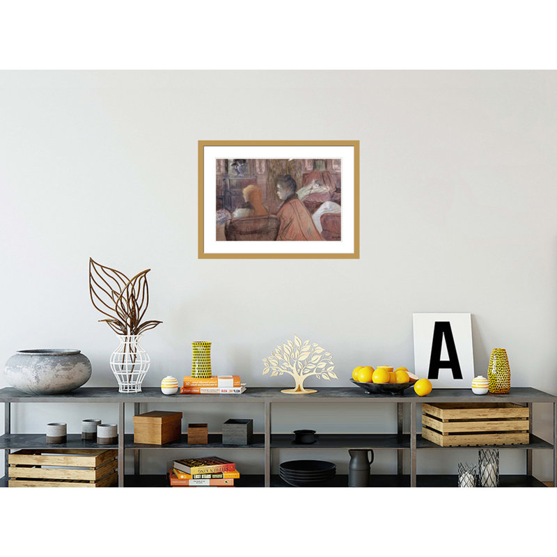 «In the Salon» par Henri de Toulouse-Lautrec, impression giclée encadrée, H 21,59 po x l 29,5 po