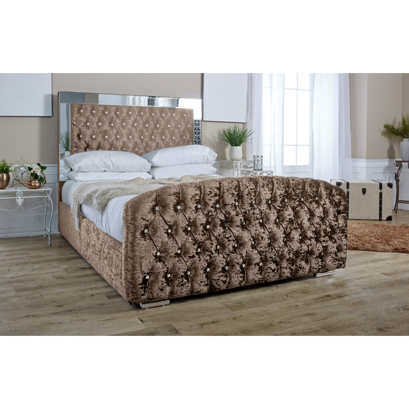Jamiya Upholstered Bed, Single (3'), Mink