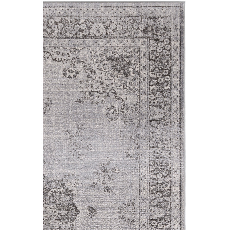 Huckstep Oriental Grey Area Rug, Rectangle 5'3" x 7'7"