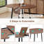Ensemble de table de salle à manger extensible de 42 à 54 po avec chaises rembourrées confortables-115748070-115748071