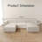 Boneless 108" Luxury Corduroy Three-Seater Compression Module Cloud Couch Living Room Sofa-1535164491