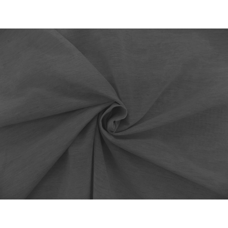 Peck Slot Top Semi Sheer Single Curtain, Black