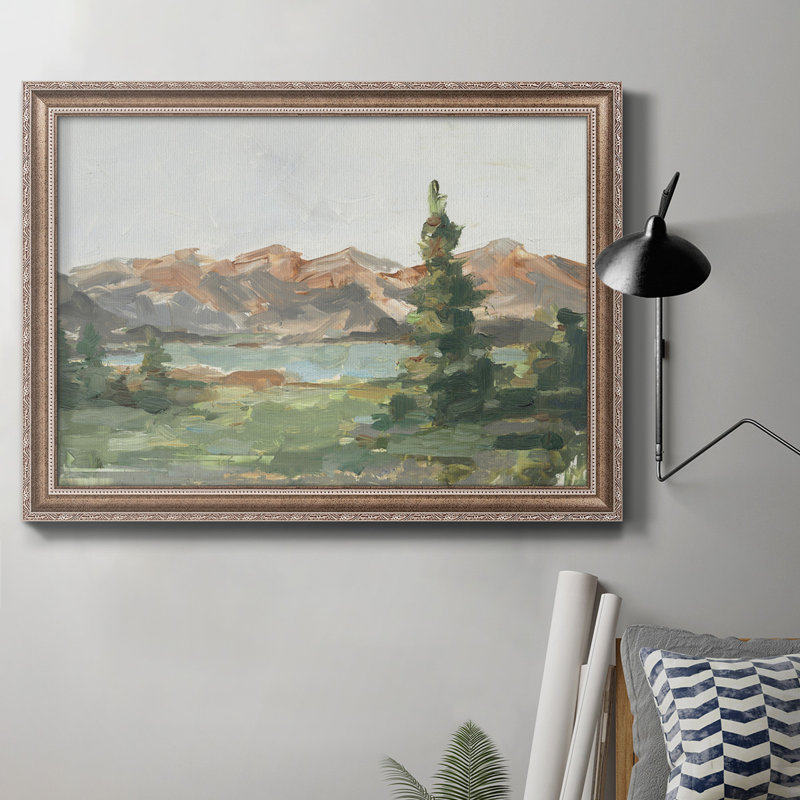 Rusty Mountains II - Peinture sur toile encadrée, H 16 po x l 20 po x P 2,5 po