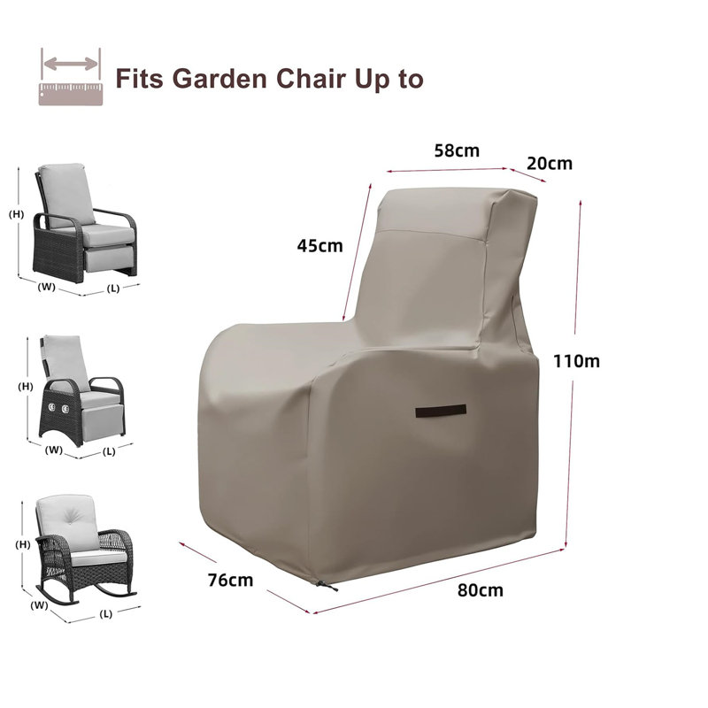 Outdoor Garden Chair Covers,?UV Resistant,Waterproof,Windproof, Beige