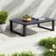 Tables de patio durables, en aluminium 47,24 po x 25,19 po, pour l'extérieur moderne