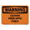 Caution Fiber Optic Cable Decal 5" X 3.5"
