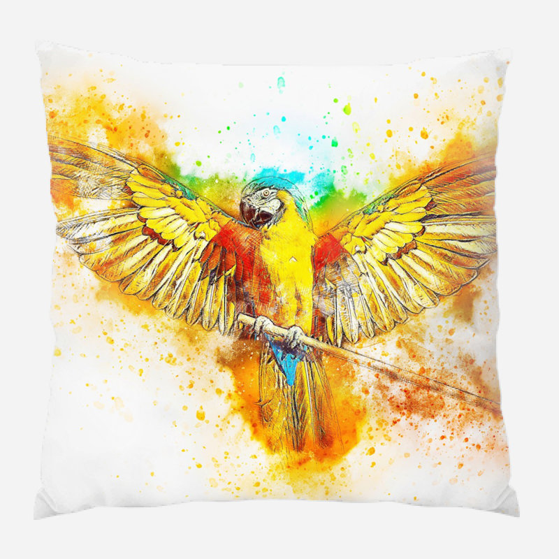 Coussin oiseau Rosa, Microsuède, Intérieur