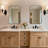 Modern Dual Concave Scalloped Rectangle Bathroom Vanity Mirror | Stainless Steel Frame-2009131405-2009131406