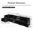 Hibbell Modular Sectional Sofa For Living Room,u Shaped Couch 5 Seater Convertible Sectional Couch With 1 Ottoman-110273764