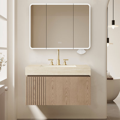Armoire de salle de bain flottante Mid-Century