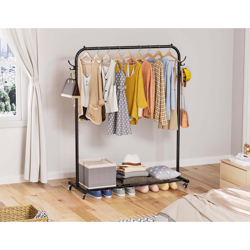 Bonville 100cm Rolling Clothing Rack, Black