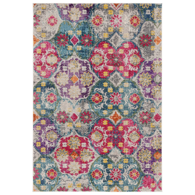 Moloney Performance Floral Rug, Rectangle 6'7" x 9'2"