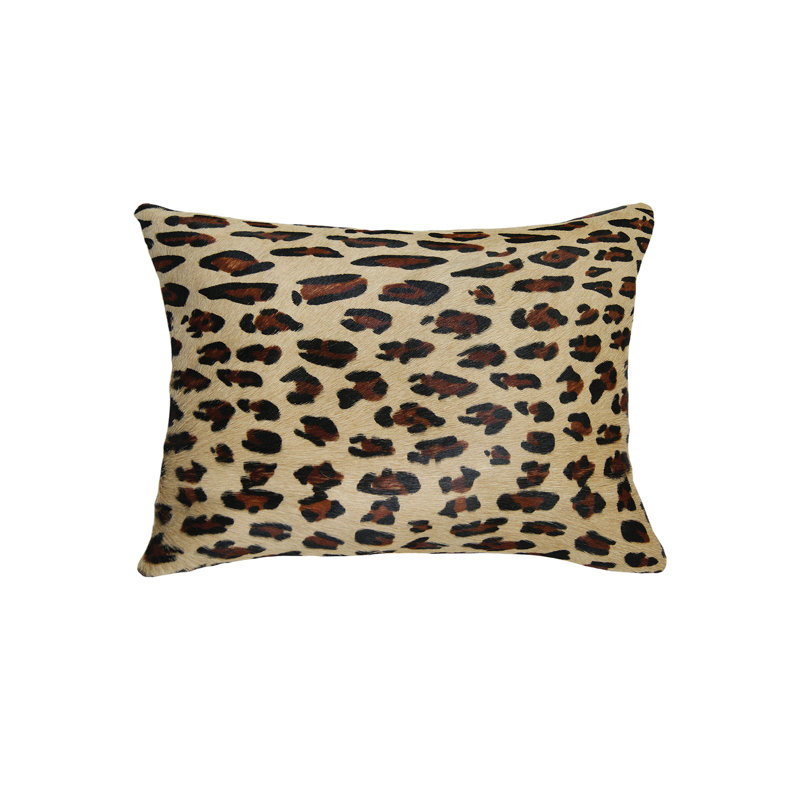 Coussin lombaire en cuir Torino, Noir / brun / beige