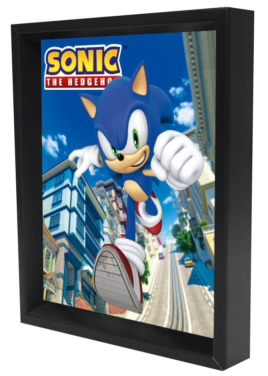 Art mural encadré Sonic - City Jump Lenticulaire 3D 8 x 10