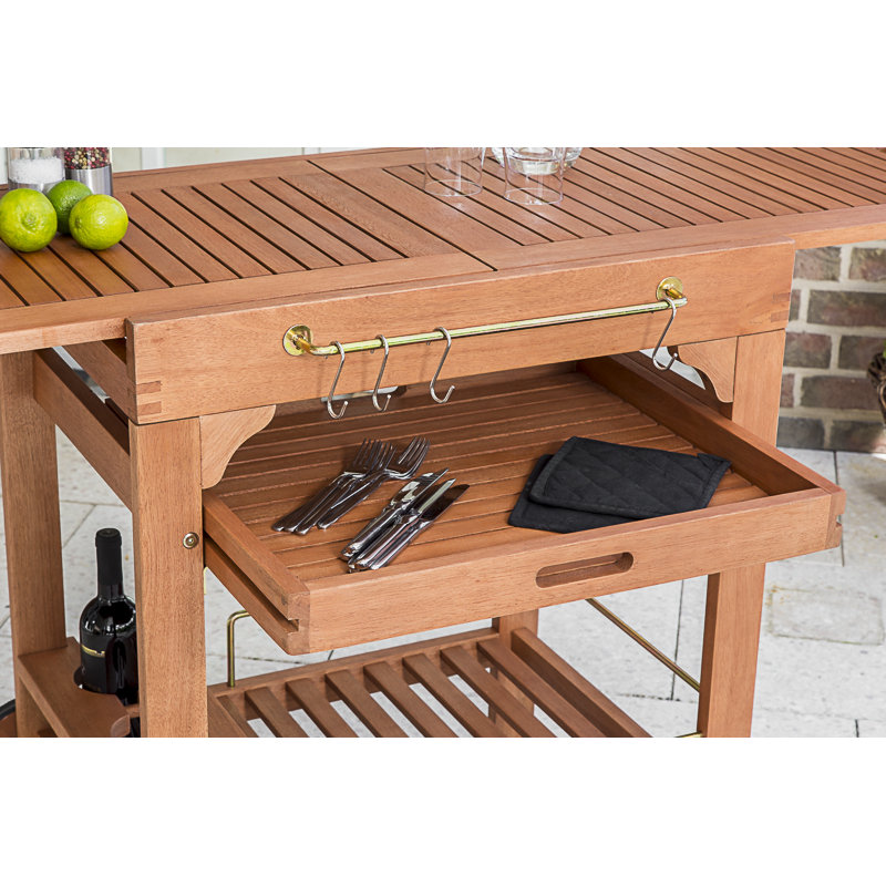 Aaniya Solid Wood Bar Cart