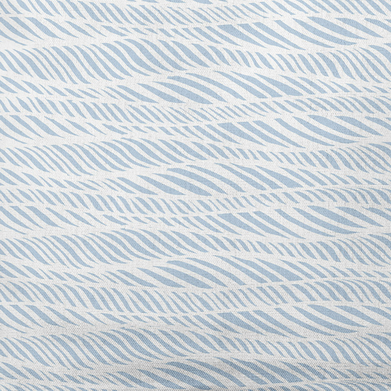 Housse de coussin carrée Rolling Waves, H 18 po x l 18 po, Bleu pâle