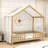 House Bed With Slats And Safety Railings-723540006-723540007