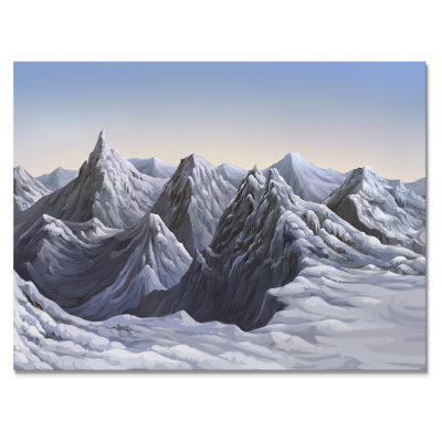 «White Winter Snow Mountain», peinture sur toile