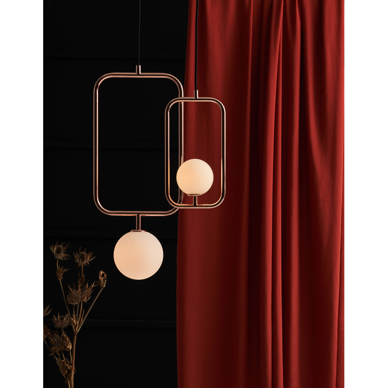 Aviva 1 - Light Pendant, 11.8" H x 6.5" W x 3.9" D, Copper