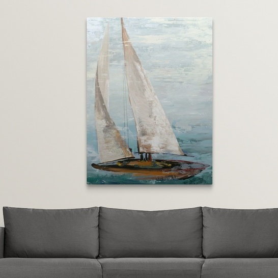 «Heathcliff Quiet Boats III» par Allison Pearce, reproduction d'art, H 36 po x l 27 po x P 1,5 po, Toile