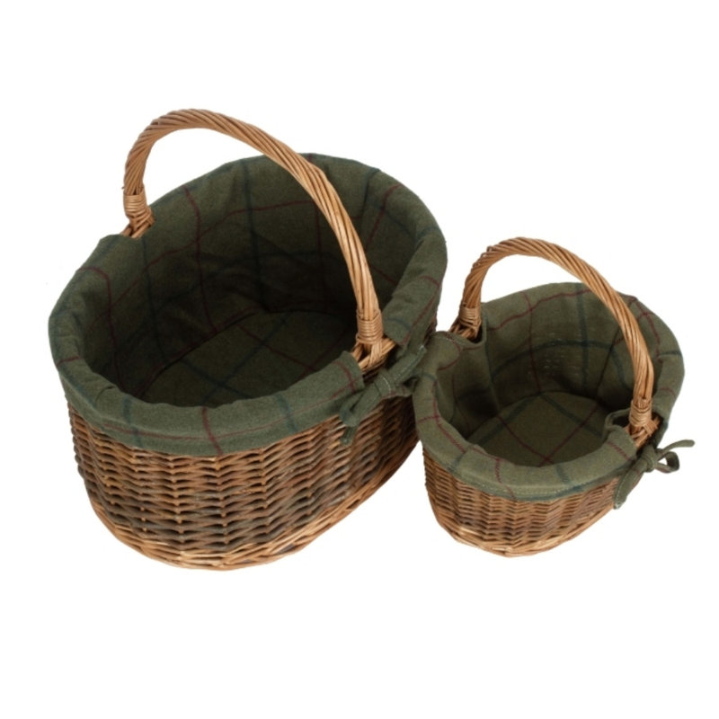 Bay Isle Home Decorative Basket, Green/Brown