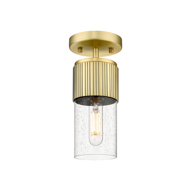 Plafonnier encastré 12 lumières Bolivar, Laiton brossé, H 8,75 po x l 4 po x P 4 po, Bullé