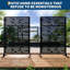 Freestanding Metal Garden Privacy Screen 180 x 117 cm, Rust-Resistant Decorative Outdoor Divider Trellis Fence for Patio, Balcony, Backyard, Pool, Hot Tub & Indoor Room, Black-129456638