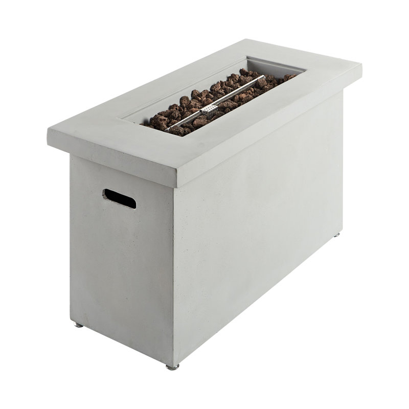 Rectangle Concrete Propane Fire Pit