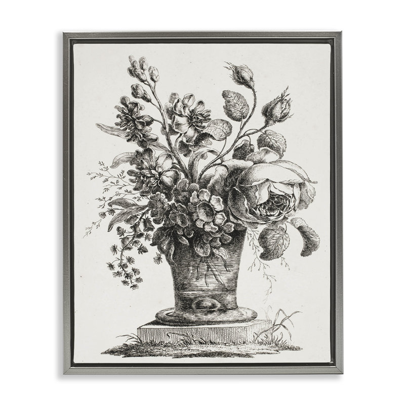 Art mural sur toile Floater Antique, Cadre flottant gris lustré, H 31 po x l 25 po