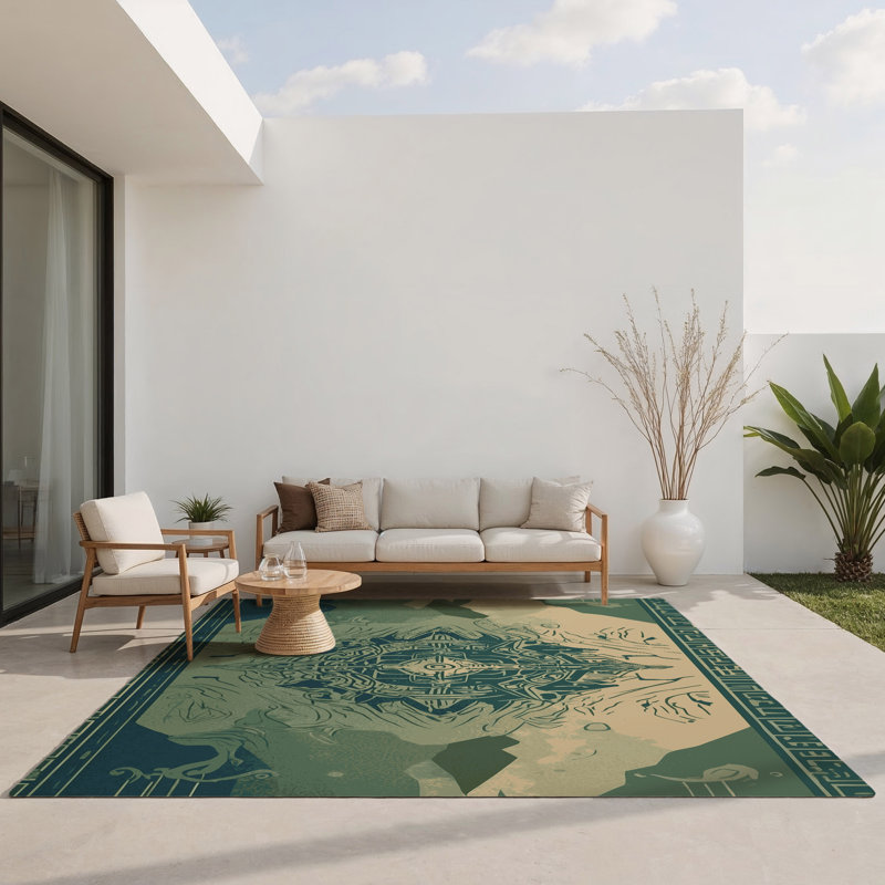 Mystic Relic Indoor And Outdoor Area Rug, Rectangle 5' x 7'