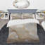 Ensemble de housse de couette en microfibre / polyester Gold and Gray Linear Expressions V-1603864669