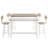 Compact White Oak Dining Set Mdf Modern Spaces Versatile Use