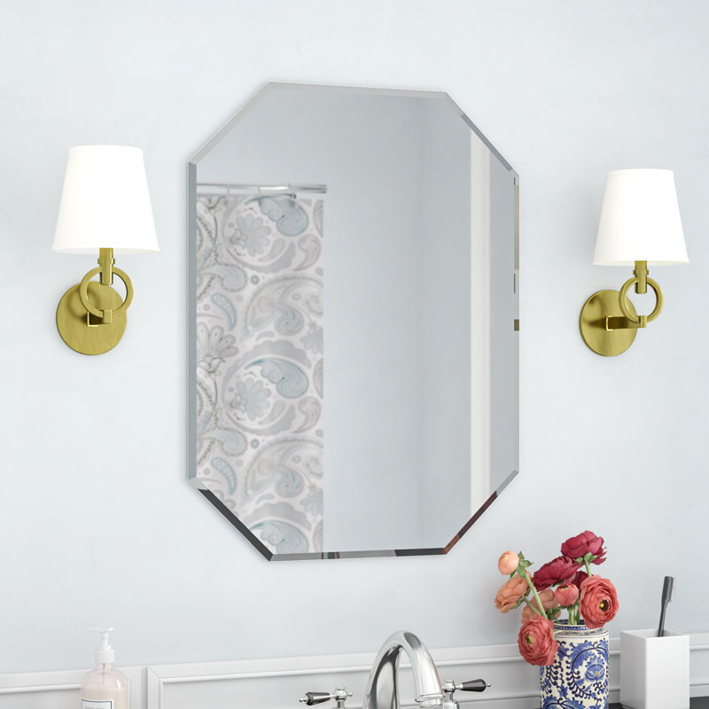 Miroir de salle de bain biseauté sans cadre Caisley