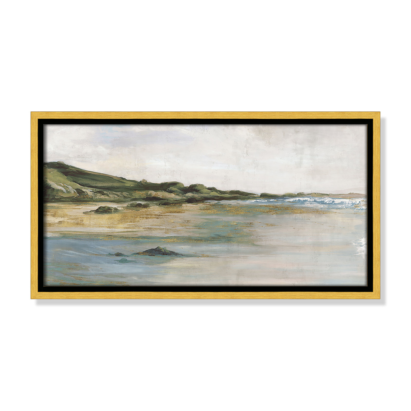 Cordoba "Tide's Edge" Print, 9.5" H x 17.5" W, Gold