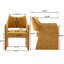 Chaise d'appoint rembourrée avec dossier haut Mid Century-1386417065