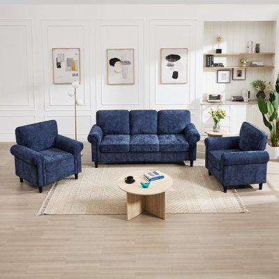 Ensemble de salon avec canapé rembourré 3 pièces