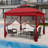 11 Ft. W x 11 Ft. D Outdoor Pop Up Soft Top Steel Patio Gazebo with Netting-109186203