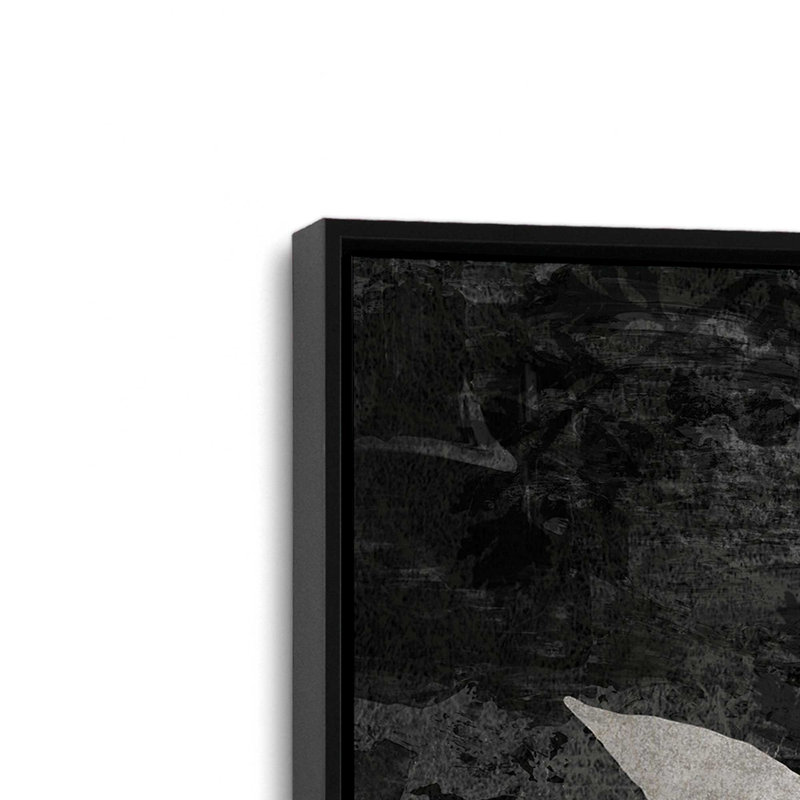 Impression sur bois «Silver Branch» par Dogwood, Toile avec cadre, L 30 po x H 30 po, Noir