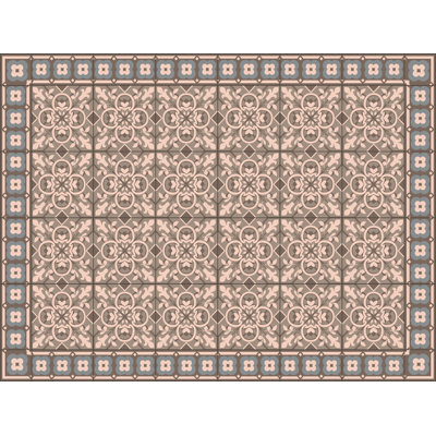 Emmerly Vinyl Machine Printed Area Rug