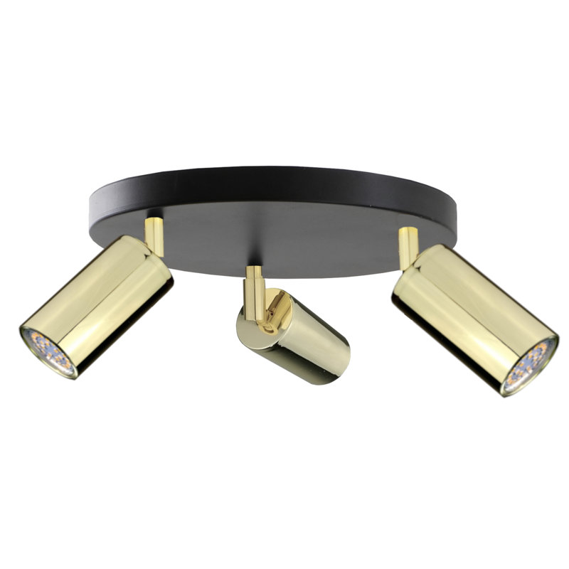 Flay Ceiling Spotlight, Black/Gold